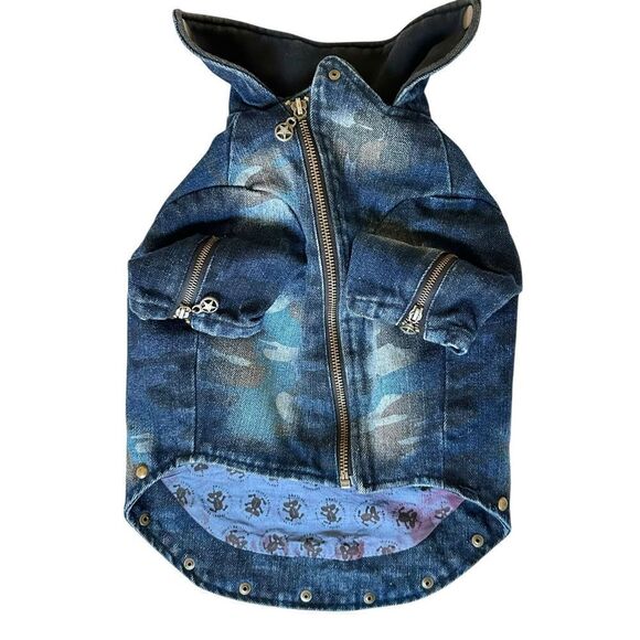 Wooflink Y2K Dog Denim Jacket, Sz:5 - Picture 3 of 8